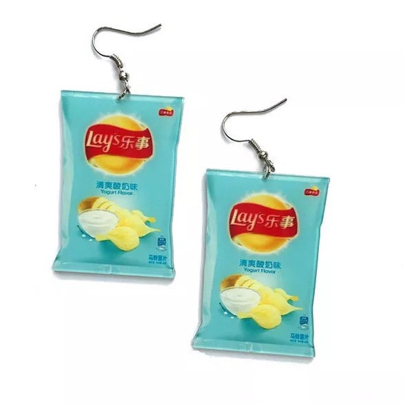 Jewelry - Acrylic Lays Potato Chip Earrings
